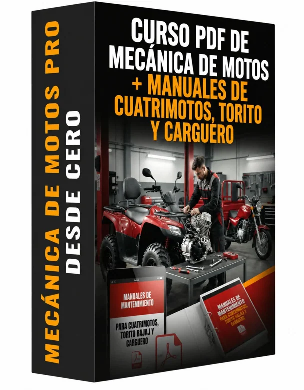 Portada de curso PDF de mecánica y manuales de cuatrimotos